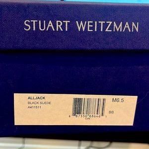 Stuart Weitzman’s iconic 5050 boots in black suede for sale!